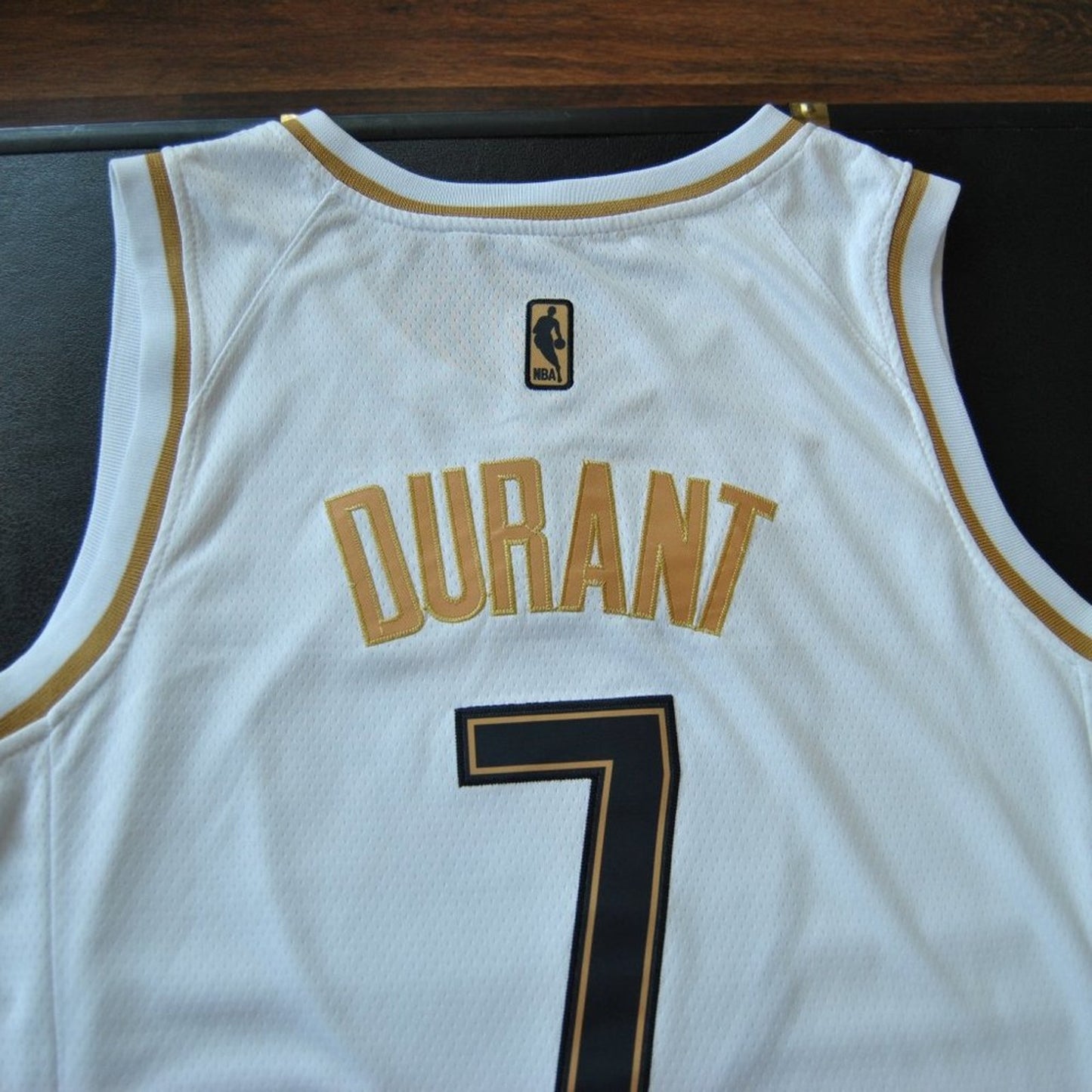 New York Nets Kevin Durant #7 White Nike Jersey