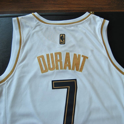 New York Nets Kevin Durant #7 White Nike Jersey