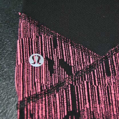 Lululemon Leggings with Pockets Pink and Black Size 6