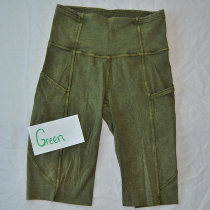 Lululemon Fast Free High Rise Tight Ice Dye Wash Moss Green Size 2 Shorts
