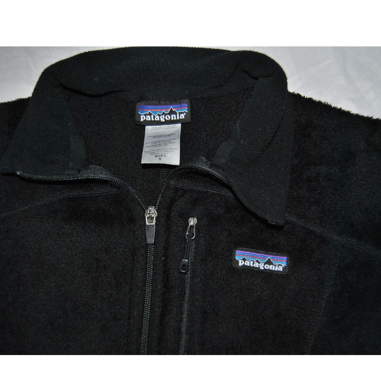 Patagonia Polartec Regulator R4 Black Full Zip Up Fleece Jacket Small