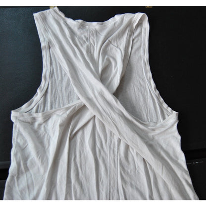 Lululemon White Crossback Tank Top