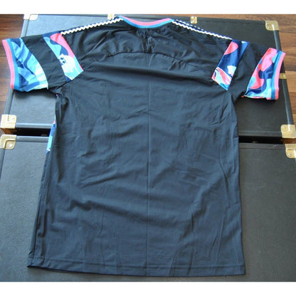 Pink Dolphin Small Black w/ Multi-Color Sleeve Jersey