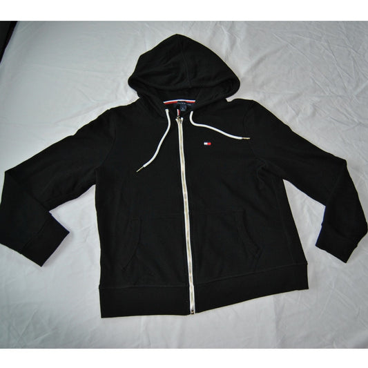 Tommy Hilfiger Medium Black Full Zip-up Lightweight Hoodie