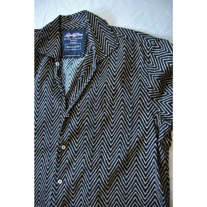 Lansky Bros Shirt Large Black Jungle Room Elvis Presley David Smith
