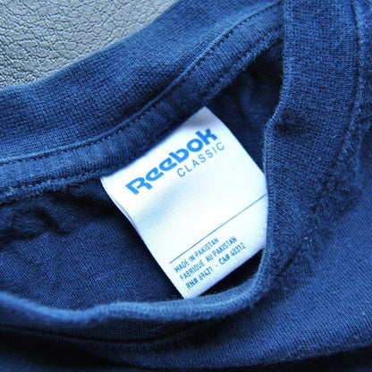 Reebok Classic Small Red White & Navy Blue Short Sleeve Crop Top