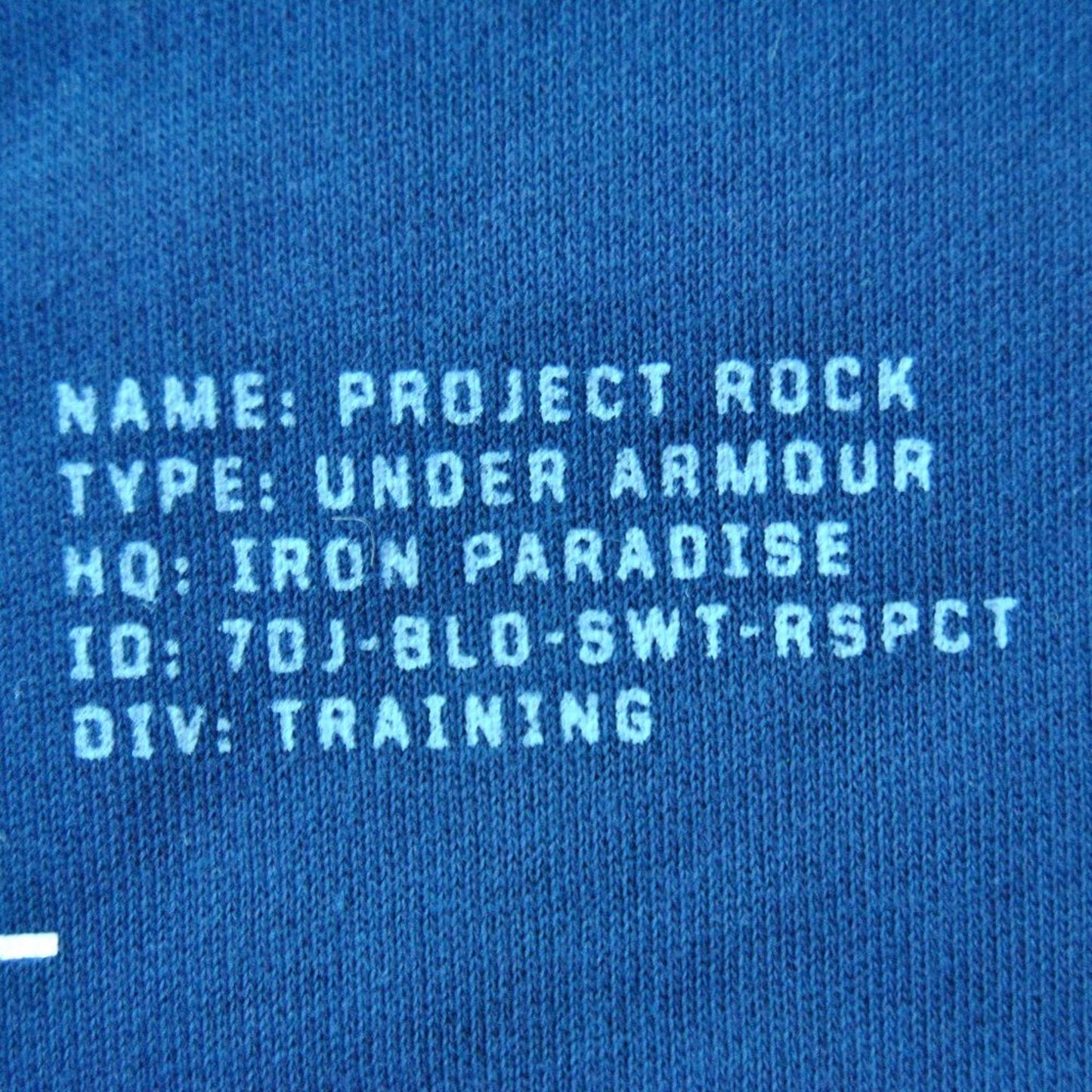 Project Rock's Brahma Bull Medium Blue Short Sleeve Hoodie