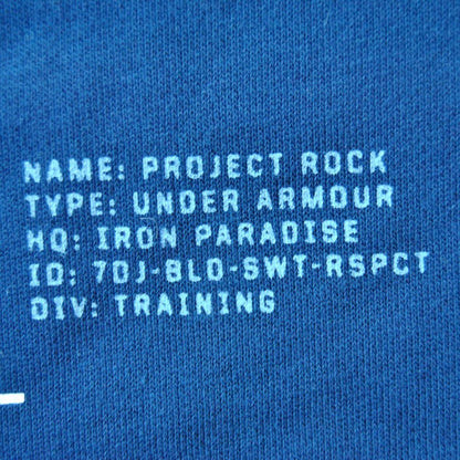 Project Rock's Brahma Bull Medium Blue Short Sleeve Hoodie