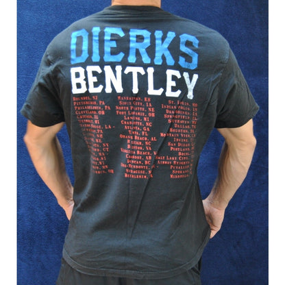 Dierks Bentley American Flag Tour Large Black Short Sleeve Shirt (No Tag)