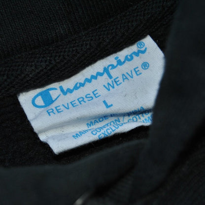 Champion Reverse Weave Large Black Vintage Hoodie