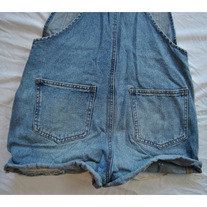 Wild Fable Dark Blue Denim Jean Overalls Shorts Small