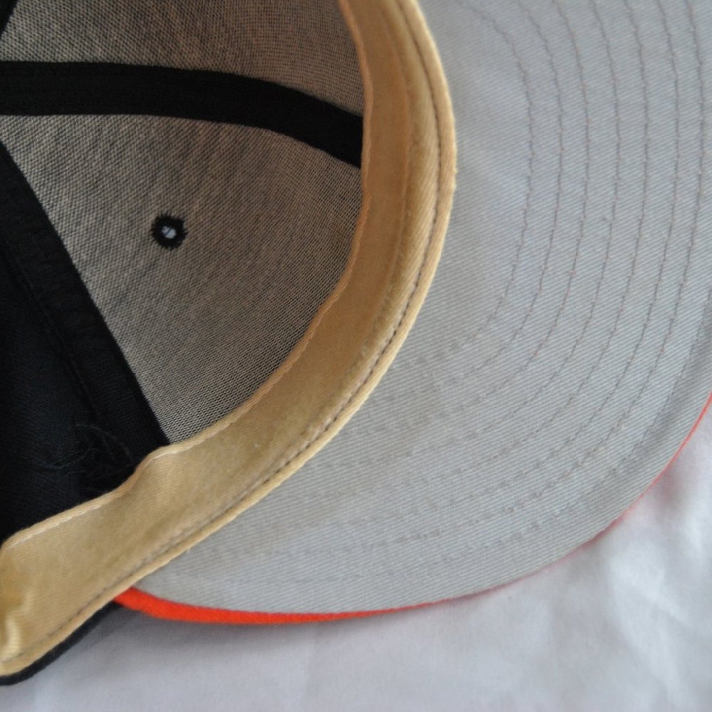 Vintage Detroit Tiger New Era Fitted Hat 7 3/8 Navy/Black & Orange