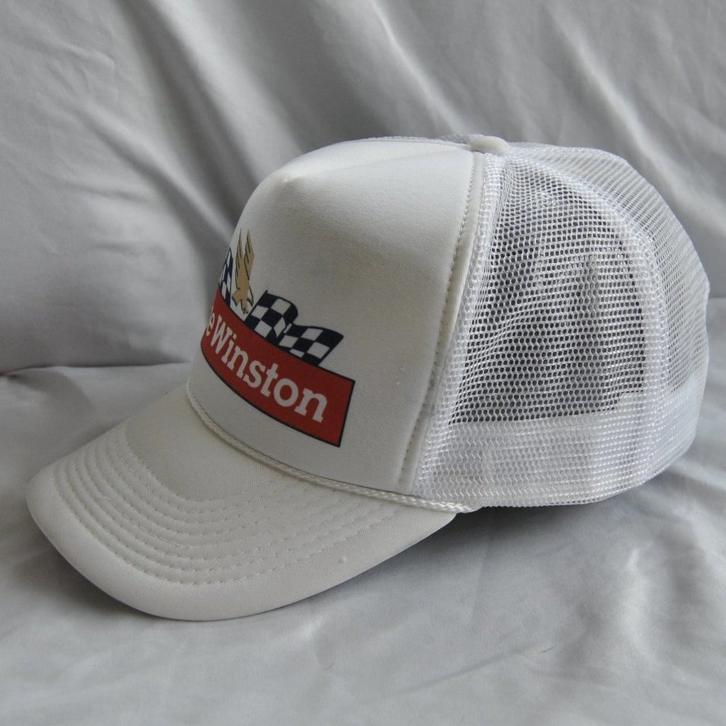 The Winston Vintage White Snap Back Trucker Hat
