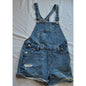 Wild Fable Blue Denim Jean Overalls Shorts Large