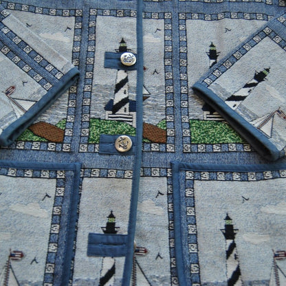 Blair Lighthouse Tapestry X-Large Blue Vintage Blazer