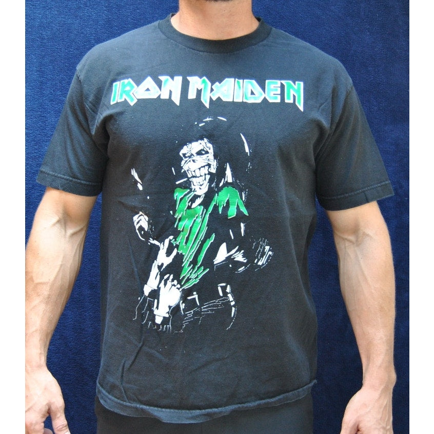 Iron Maiden Skeleton Alstyle Large Black & Green Short Sleeve Shirt