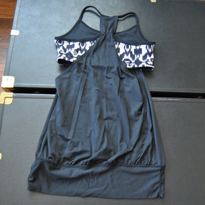 Lululemon Tank Top with Built in Bra Black White Size: 6