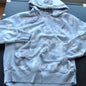 Champion Reverse Weave Large Gray w/ White All-Over Logo Hoodie