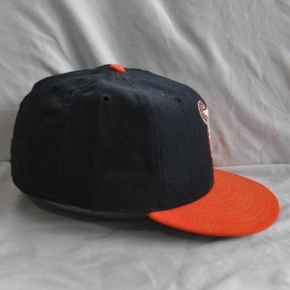 Vintage Detroit Tiger New Era Fitted Hat 7 3/8 Navy/Black & Orange