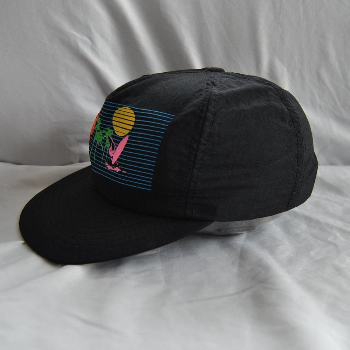Lighting Bolt Black Vintage Snap Back Hat