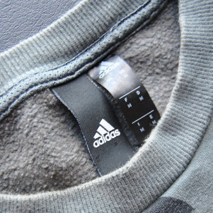 Adidas Training Medium Gray Crewneck Sweater w/ Cool Design