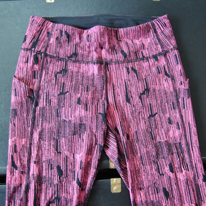 Lululemon Leggings with Pockets Pink and Black Size 6