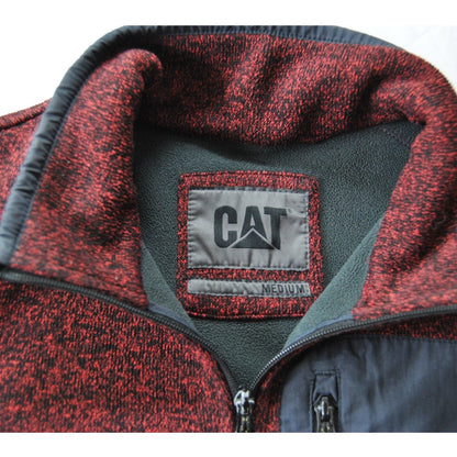 CAT Caterpillar Workgear Black & Red Full Zip Up Jacket Medium