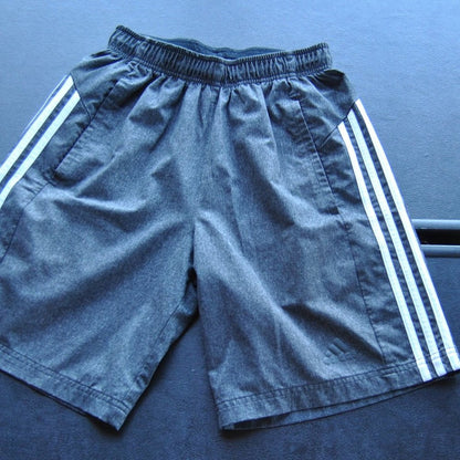 Adidas Small Gray w/ White Stripes Basketball Shorts