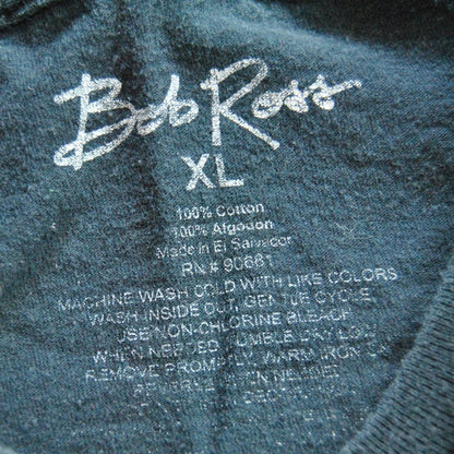 Bob Ross Painting Galaxy X-Large Black Short Sleeve Shirt