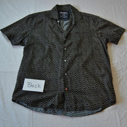 Lansky Bros Shirt Large Black Jungle Room Elvis Presley David Smith