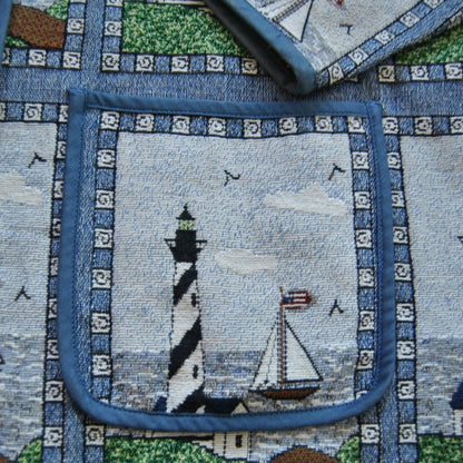 Blair Lighthouse Tapestry X-Large Blue Vintage Blazer