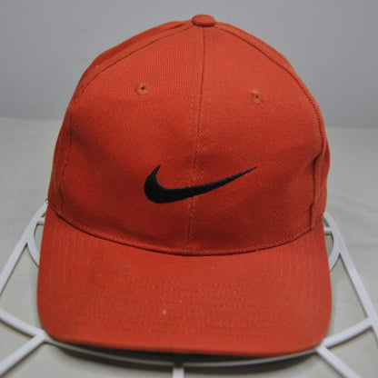 Vintage Nike Orange Snap Back Hat with Black Swoosh (90s)