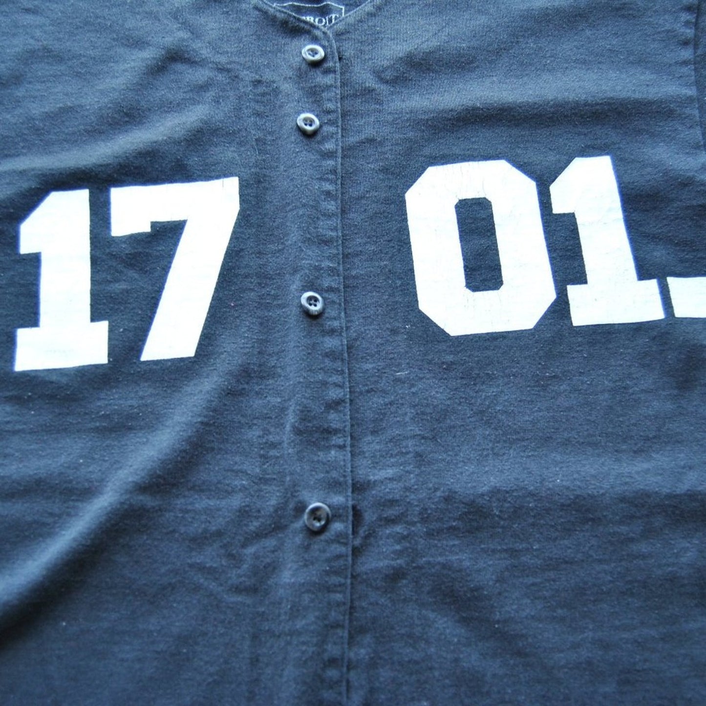 Detroit Is The New Black 1701 Medium Black Button-down Jersey