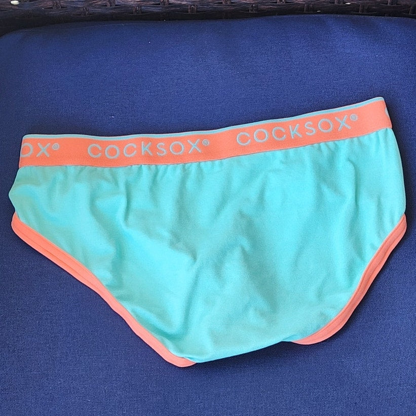 Cocksox Baby Blue & Orange Brief's Medium