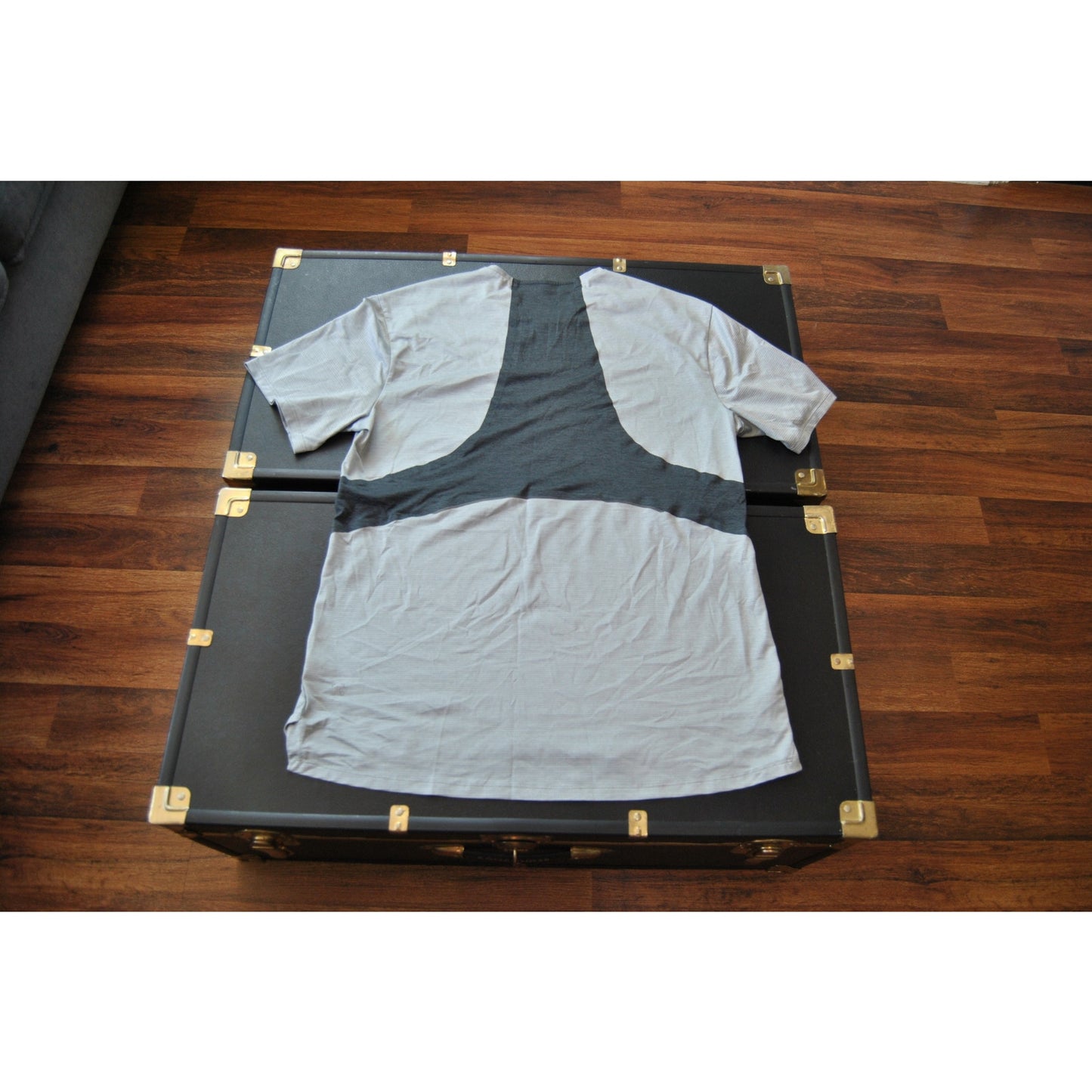 Lululemon Two Toned Gray Short Sleeve Shirt