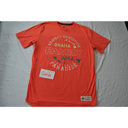 Project Rock Medium Orange Ohana Short Sleeve Shirt