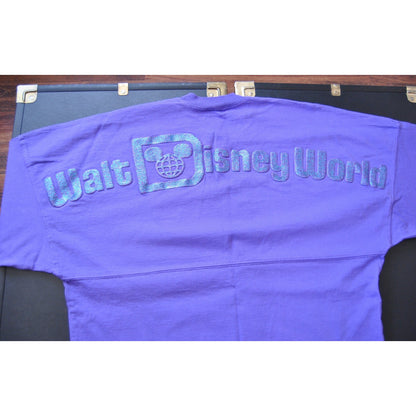 Disney Parks Authentic Original Small Purple Glitter Logo Spirit Jersey