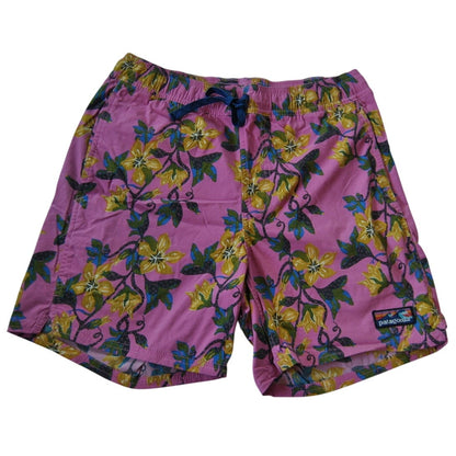 Patagonia Wavefarer Volley Stretch Floral Pink Hybrid Shorts Small