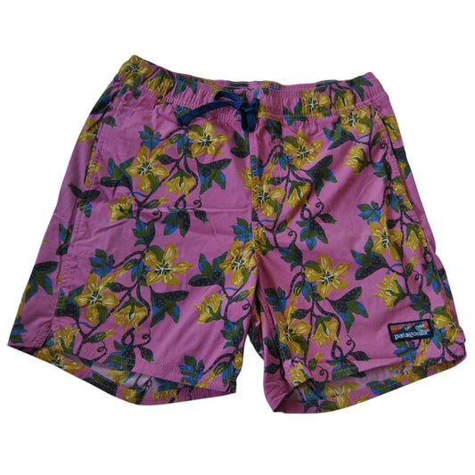 Patagonia Wavefarer Volley Stretch Floral Pink Hybrid Shorts Small
