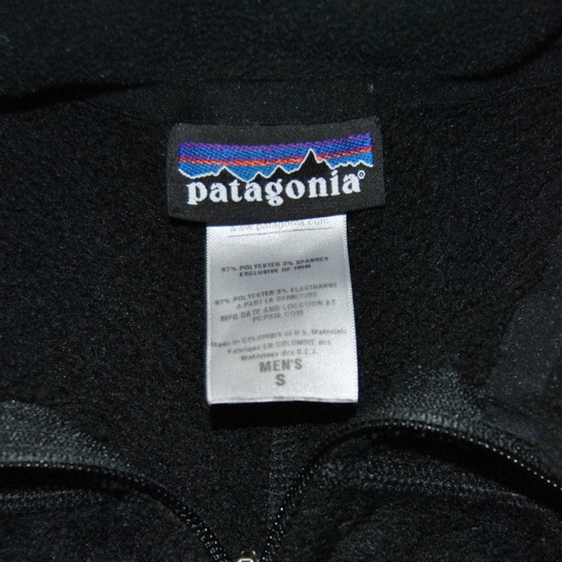 Patagonia Polartec Regulator R4 Black Full Zip Up Fleece Jacket Small