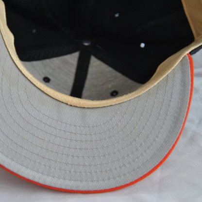 Vintage Detroit Tiger New Era Fitted Hat 7 3/8 Navy/Black & Orange