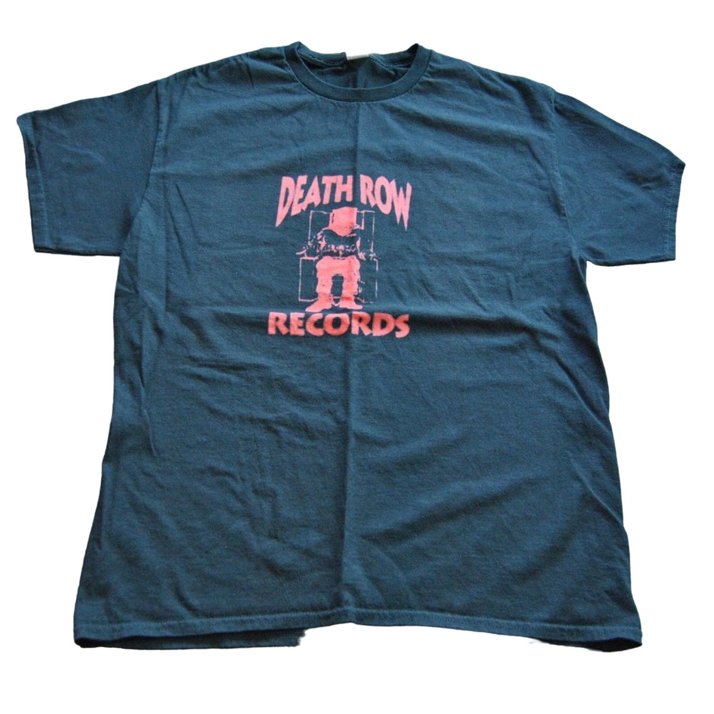Death Row Records Large Black Red Short Sleeve Shirt