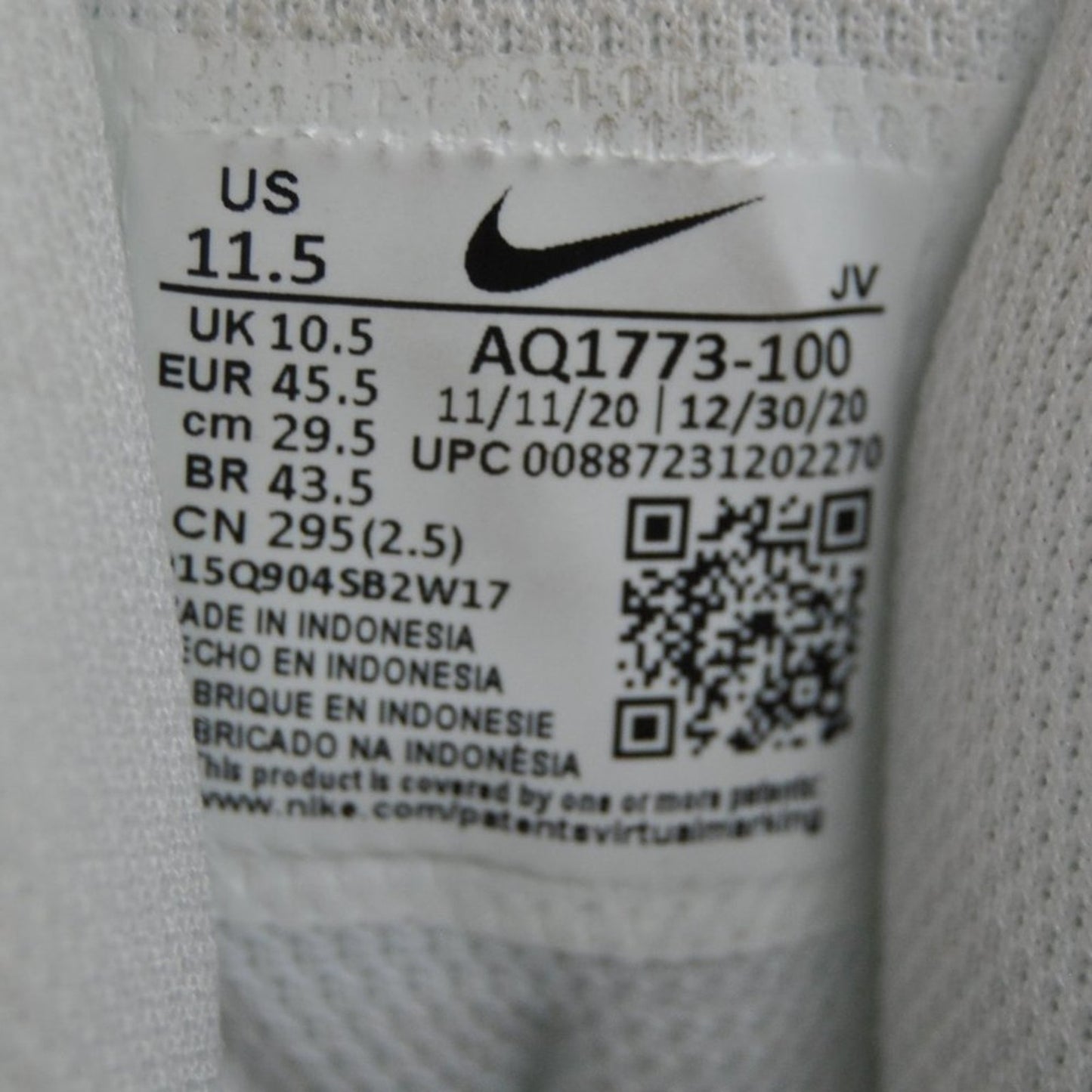 Nike Ebernon Mid All White Shoes Men's Size 11.5