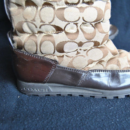 Coach Brown Q388 Jordy Snow Boots 7.5 Women