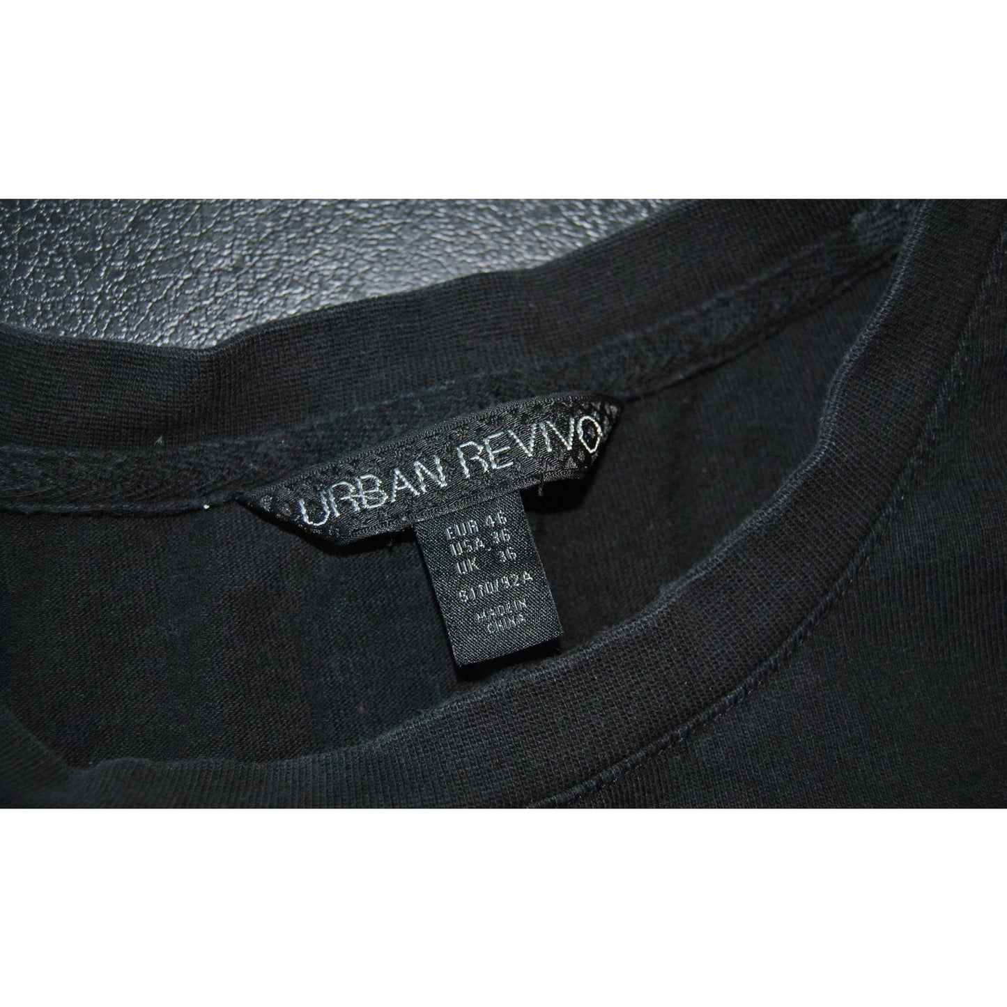 Urban Revivo Black Astronaut Polaroid Short Sleeve Shirt