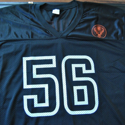 Jägermeister X-Large Black and Orange #56 Football Jersey