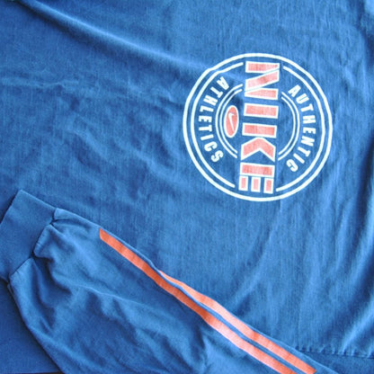 Nike X-Large Blue & Orange Vintage Long Sleeve Shirt