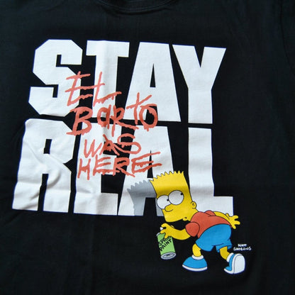The Simpsons x Stay Real Large Black Short Sleeve Shirt w/ Bart Simpson