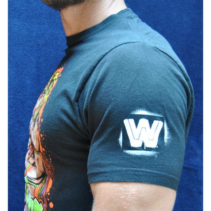 The Ultimate Warrior Graffiti Graphic Medium Black Short Sleeve Shirt