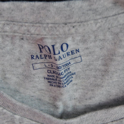 Ralph Lauren Large Gray with Blue Logo  Long Sleeve Shirt